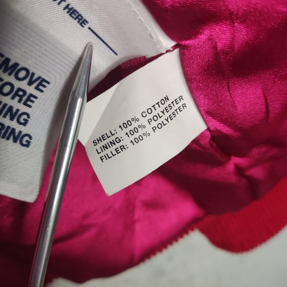 Women’s Vibrant Red Corduroy Double Breasted Jacket Sz L Insulated Lining Coat - Picture 15 of 16